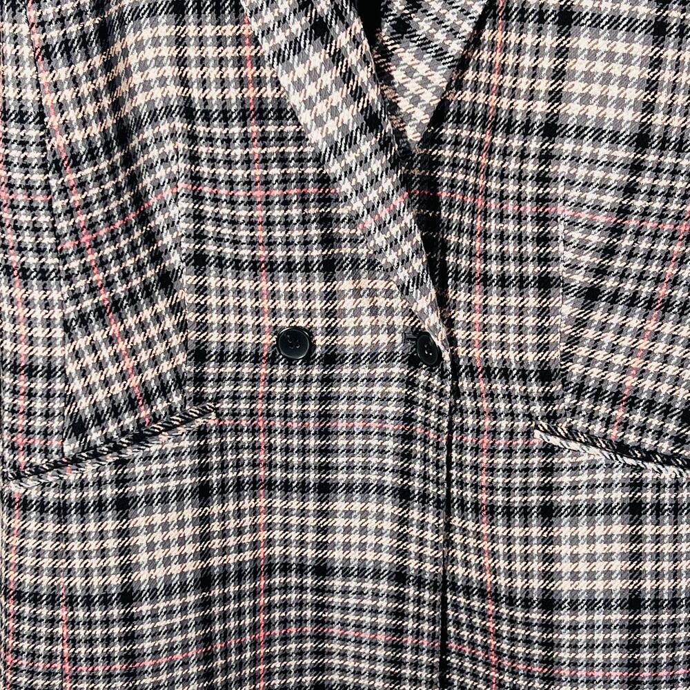 Talbots Houndstooth Plaid Blazer Jacket Size 16 Double Breasted Preppy - Picture 9 of 12